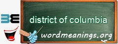 WordMeaning blackboard for district of columbia